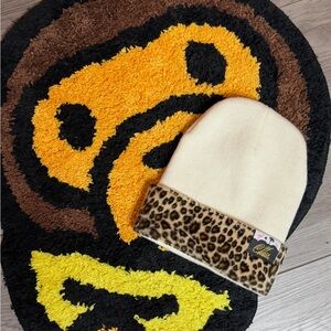 1st Class Beanie with Leopard Cuff - Unbranded